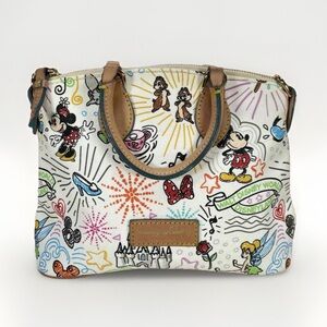 Disney Dooney & Bourke Disney Sketch 2014 Small Crossbody Satchel READ